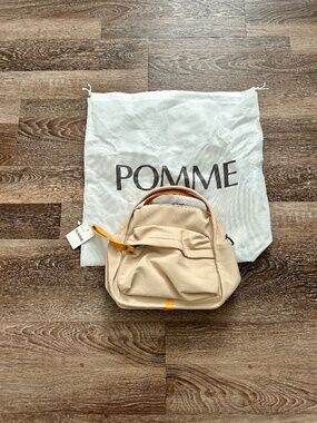 Everyday Nylon Lyona Crossbody Bag in Beige/Yellow NWT Pomme